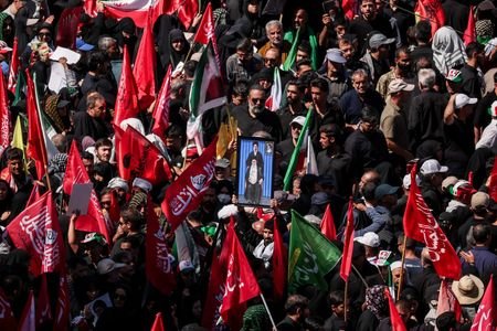 Burial of Iran's late Supreme Leader Ayatollah Ali Khamenei in