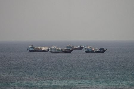 Vessels at the Strait of Hormuz, as seen from Musandam