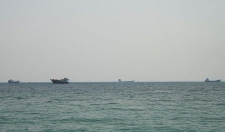 Vessels at the Strait of Hormuz, as seen from Musandam
