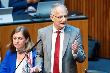 Austrian Finance Minister Marterbauer presents budget to parliament