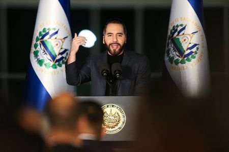 El Salvador's President Nayib Bukele attends an inaugural ceremony of