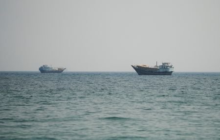 Vessels at the Strait of Hormuz, as seen from Musandam