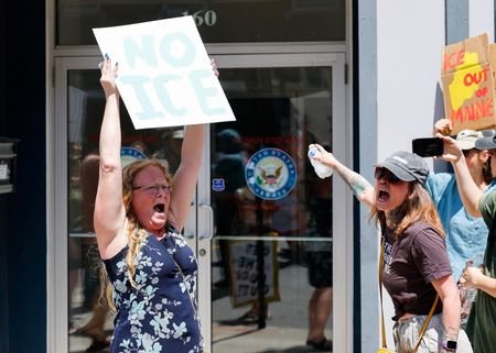 Aftermath of a shooting involving U.S. Immigration and Customs Enforcement