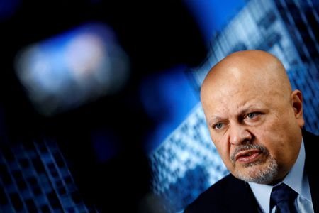 FILE PHOTO: International Criminal Court Prosecutor Karim Khan speaks during