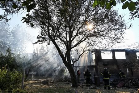 Aftermath of a Russian air strike in Zaporizhzhia