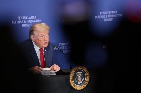 U.S. President Donald Trump travels to Pennsylvania for Pennsylvania Defense