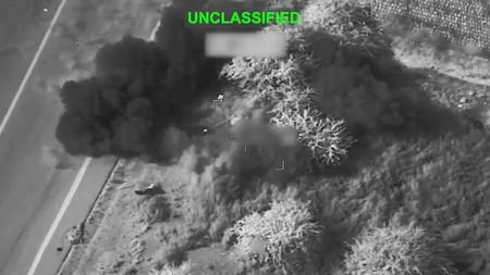 Explosions at an unknown location, during what U.S. Central Command