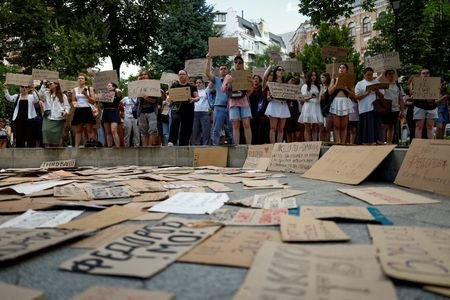 Protest against Ukrainian President Zelenskiy's decision to replace Fedorov as