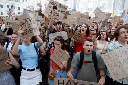 Protest against Ukrainian President Zelenskiy's decision to replace Fedorov as