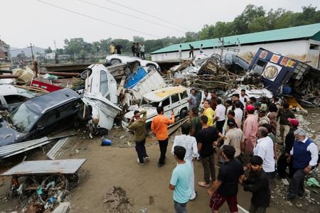 Aftermath of a flash flood in Rajouri