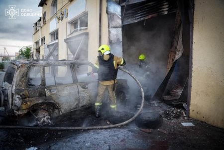 Aftermath of a Russian missile strike in Odesa