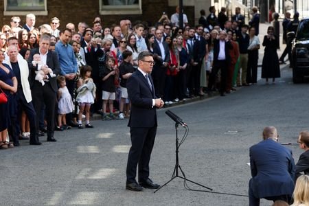 Outgoing British PM Keir Starmer steps down and Andy Burnham