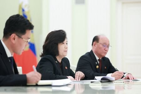 Russian President Vladimir Putin meets with North Korean Foreign Minister