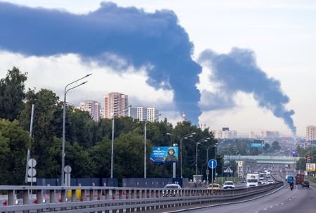 Aftermath of Ukrainian drone attacks in Moscow region
