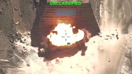 Explosions at an unknown location, during what U.S. Central Command