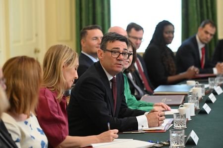 British Prime Minister Andy Burnham attends his first Cabinet meeting