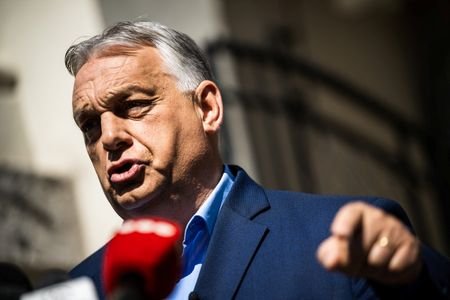 Former Hungarian Prime Minister Orban holds press conference in Budapest