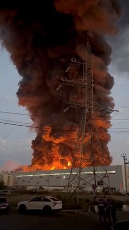 Wildberries warehouse on fire after attack in Nevinnomyssk