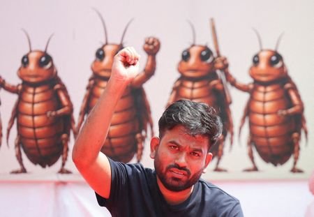 FILE PHOTO: Abhijeet Dipke, head of the Cockroach Janta Party