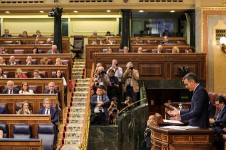Spanish Prime Minister Sanchez attends a plenary session of the