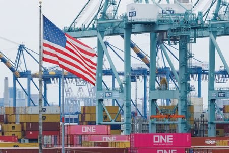 Chinese shipping containers at the Port of Los Angeles