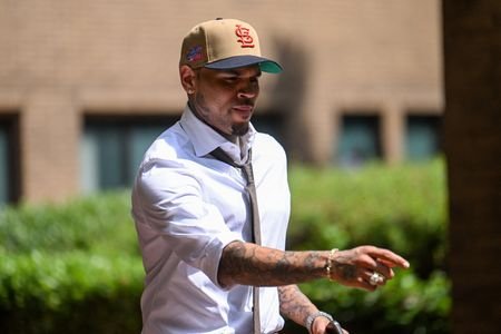 U.S. singer Chris Brown appears at the Southwark Crown Court,