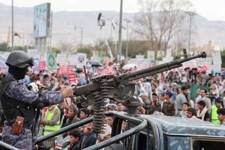 Houthi supporters rally in Sanaa