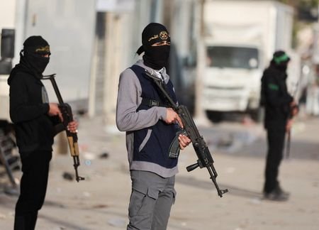 Palestinian Muslims attend Eid al-Fitr prayer in Gaza City