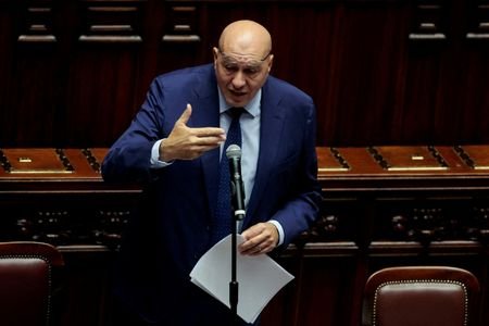 Italy's Defence Minister Crosetto addresses the Parliament about the Global