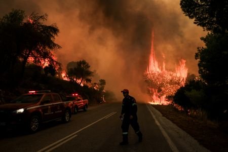 Wildfire near Agia Paraskevi