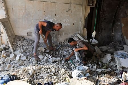 Aftermath of Israeli strikes, in Gaza City