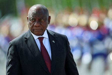 FILE PHOTO: South Africa's President Cyril Ramaphosa visits Brazil