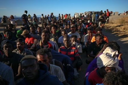 Mass crossings of migrants on foot and by sea from