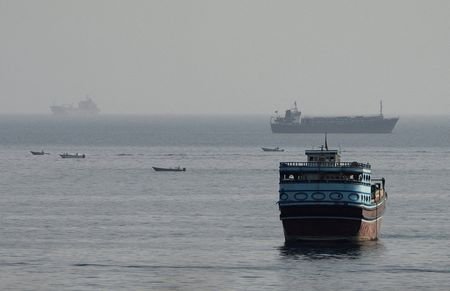 FILE PHOTO: Two tankers with Saudi oil exit Red Sea