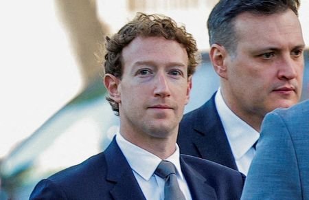 FILE PHOTO: Meta Platforms CEO Mark Zuckerberg arrives outside court