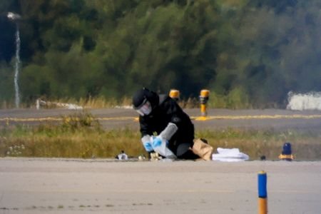 FILE PHOTO: Leipzig/Halle Airport after a drone was found near