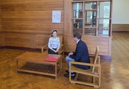 Myanmar's Aung San Suu Kyi meets Red Cross official, government