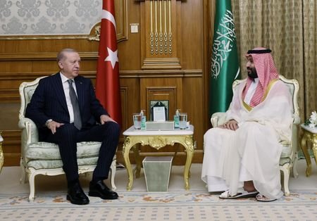 Turkish President Tayyip Erdogan meets Saudi Crown Prince Mohammed bin