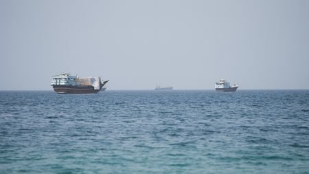 Vessels near the Strait of Hormuz, as seen from Musandam