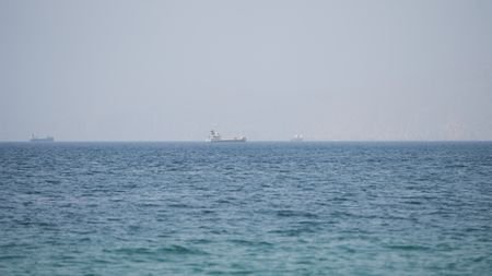 Vessels near the Strait of Hormuz, as seen from Musandam