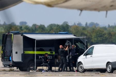 Leipzig/Halle Airport after a drone was found near a runway,