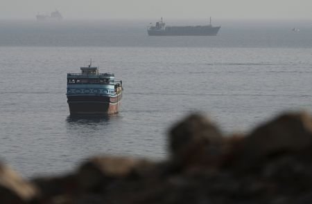 Vessels in the Strait of Hormuz, as seen from Musandam