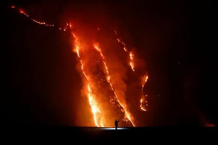 Wildfires at Bromo Tengger Semeru National Park in East Java