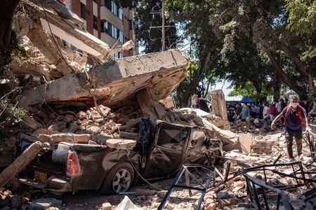 Aftermath of Colombia earthquake, in Cali