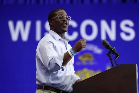 Former U.S. President Obama attends a rally with Wisconsin Governor