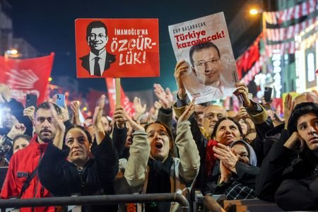 FILE PHOTO: Opposition CHP holds rally for jailed Istanbul Mayor