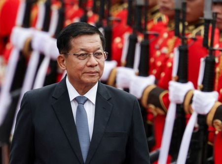 FILE PHOTO: Myanmar President Min Aung Hlaing visits Thailand