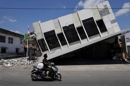 Aftermath of an earthquake that struck off the coast of