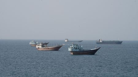 Vessels near the Strait of Hormuz, as seen from Musandam