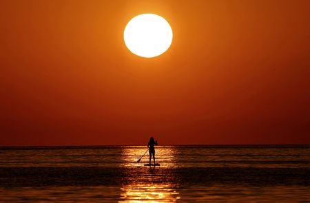 FILE PHOTO: Marine heatwave pushes up Mediterranean Sea temperature